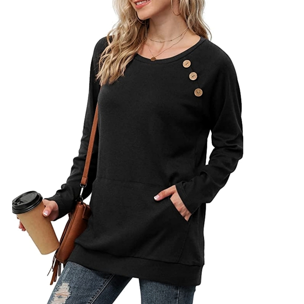 (NWT) Womens Long Sleeve Casual Tunic Top